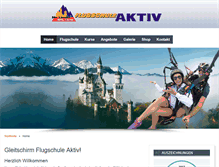 Tablet Screenshot of flugschule-aktiv.de